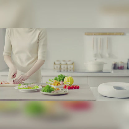 Distributeur de nourriture intelligent pour chat avec fonction de conservation des aliments frais et Wi-Fi à 6 repas