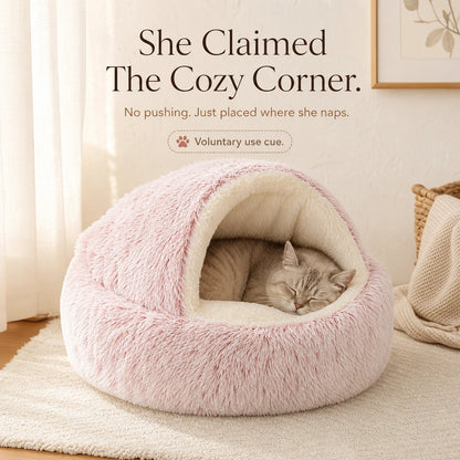 Cama Premium Para Mascotas Snuggle Haven, Ella Se Adueñó Del Rincón Acogedor