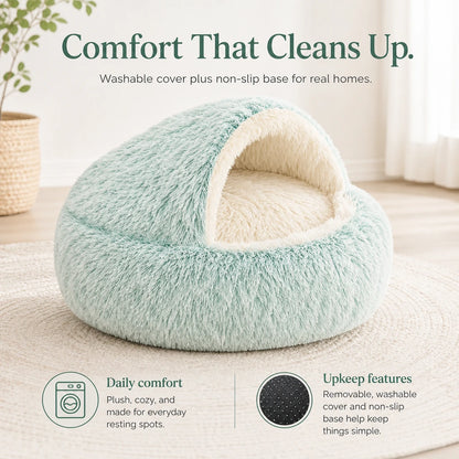 Cama Premium Para Mascotas Snuggle Haven, Comodidad Que Se Limpia Fácilmente