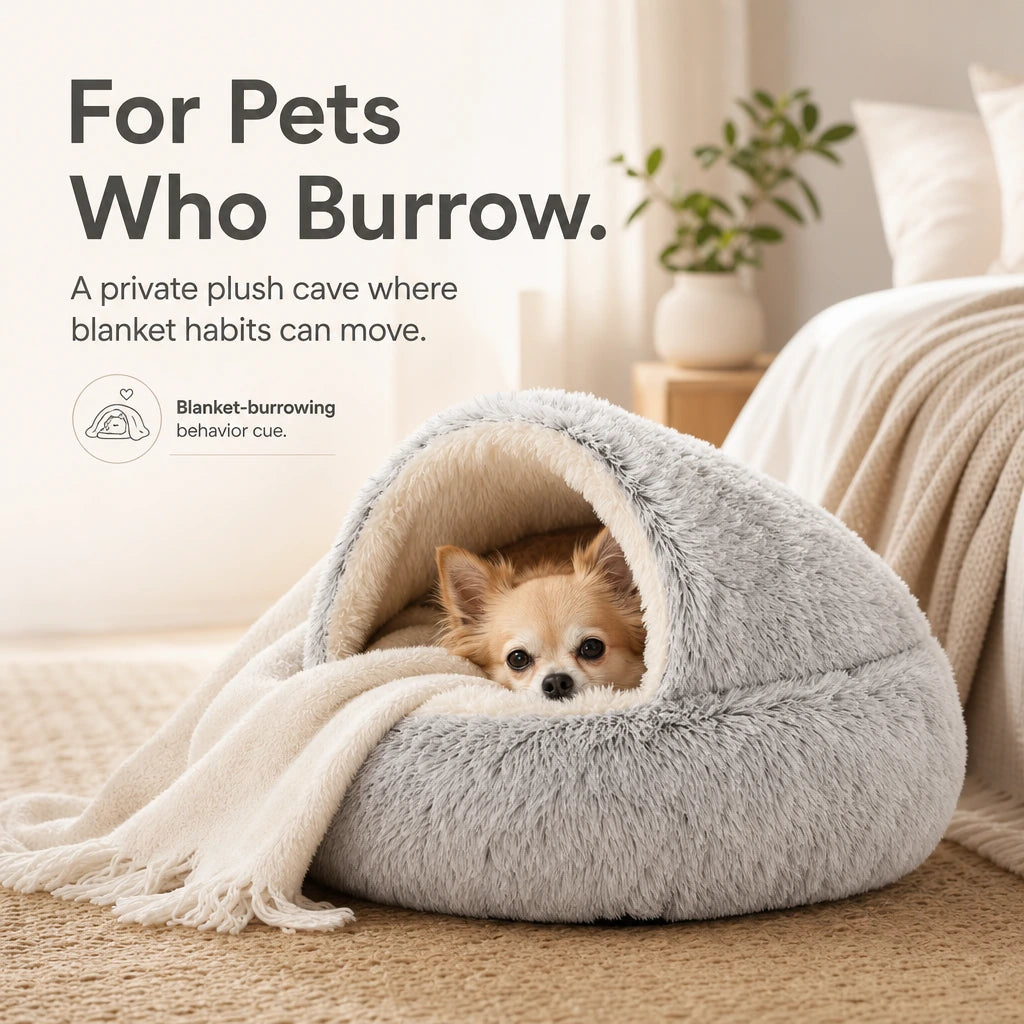 Cama Premium Para Mascotas Snuggle Haven, Para Mascotas Que Se Entierran