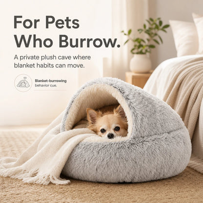 Cama Premium Para Mascotas Snuggle Haven, Para Mascotas Que Se Entierran