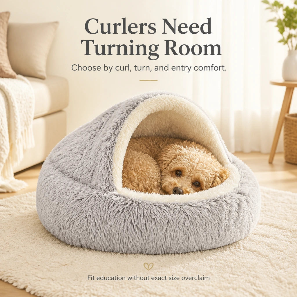 Cama Premium Para Mascotas Snuggle Haven, Los Que Se Enroscan Necesitan Espacio Para Girar