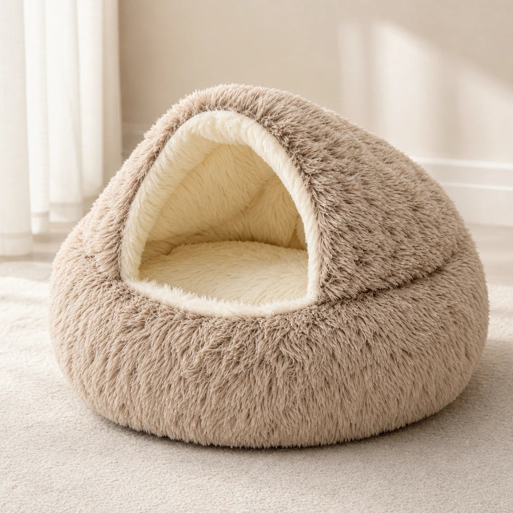 Cama Para Mascotas Snuggle Haven Deluxe, Cama Tipo Cueva Acogedora Snuggle Haven