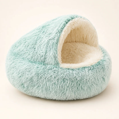 Cama Para Mascotas Snuggle Haven Deluxe, Verde, Cama Tipo Cueva Acogedora Snuggle Haven