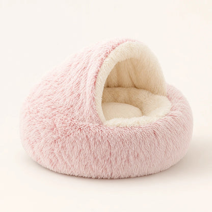 Cama Para Mascotas Snuggle Haven Deluxe, Rosa, Cama Tipo Cueva Acogedora Snuggle Haven