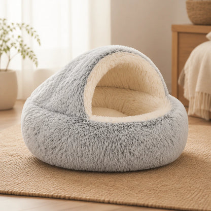 Cama Premium Para Mascotas Snuggle Haven, Cama Tipo Cueva Acogedora Snuggle Haven