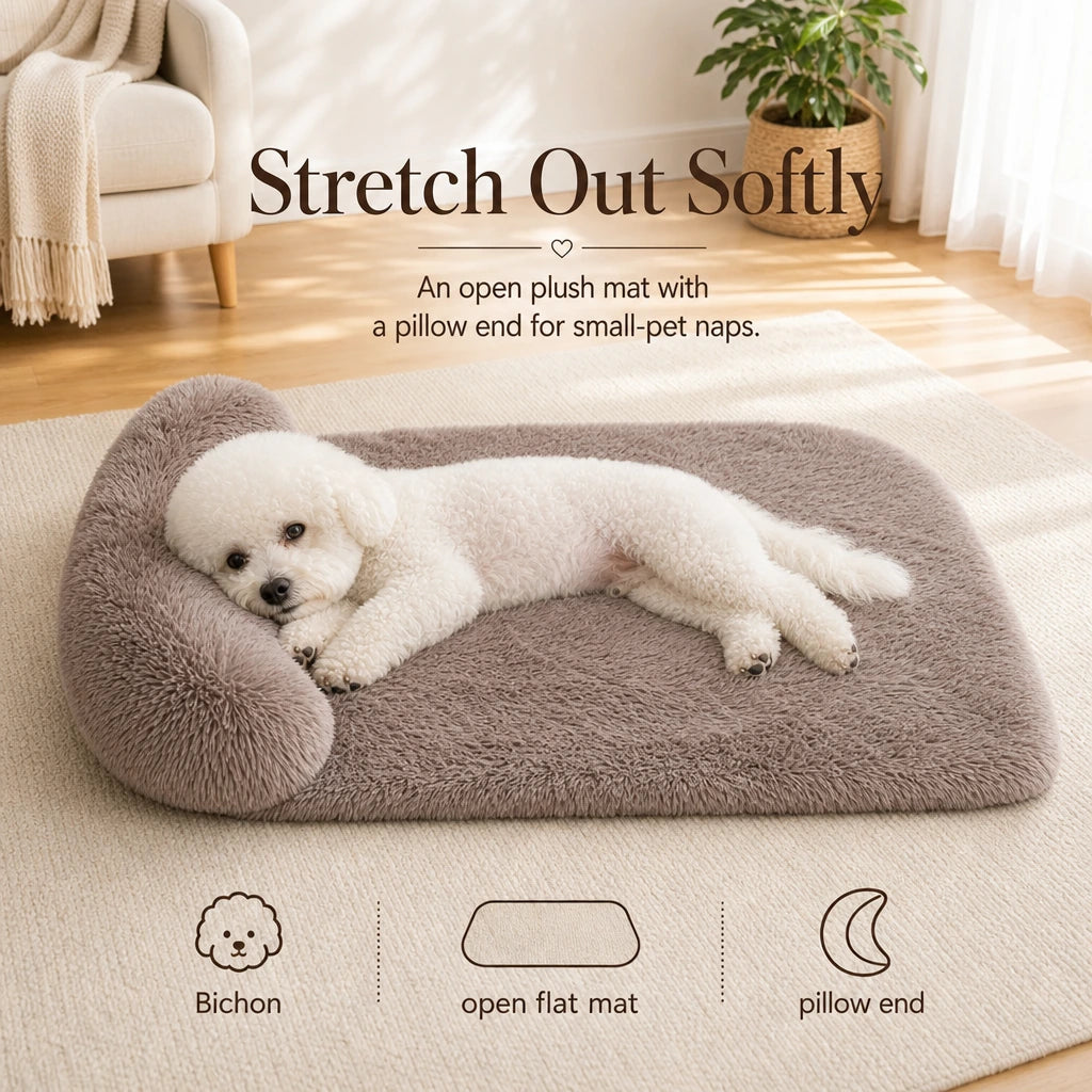 Lit Pour Animaux Orthopédique Apaisant SnuggleSoft Dégradé Café Poster