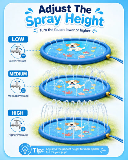summer-pool-sprinkler-for-dogs Adjust The Spray Height principle diagram