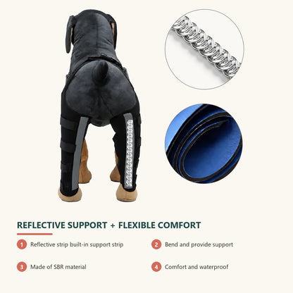 Soporte para la pata de perro ProCare con tira reflectante de soporte y detalles del material SBR