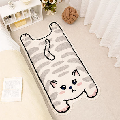 Playful cat rug with a room-friendly silhouette for pet-lover decor - vivaessencepet