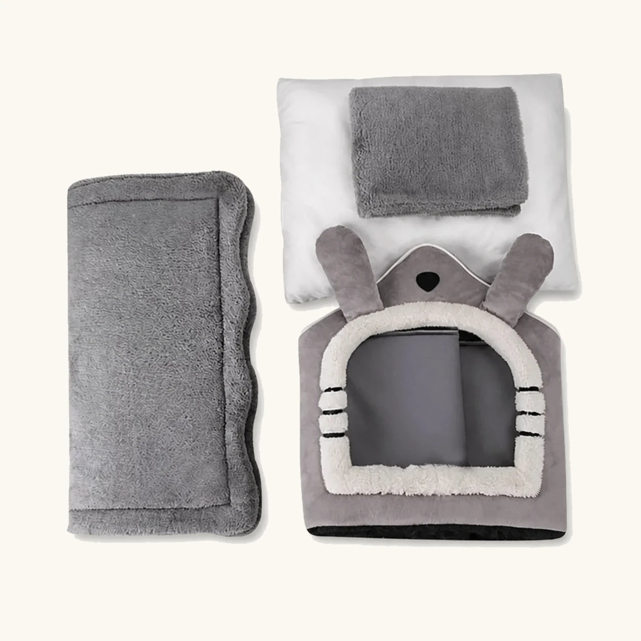 Casita elegante para mascotas de interior en tamaños pequeño, mediano y grande, ideal para perros pequeños y gatos — vivaessencepet