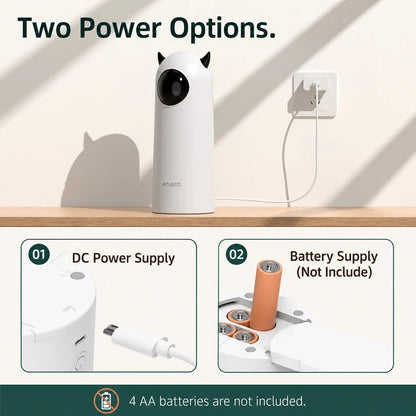 Automatic laser cat toy with USB and battery power options