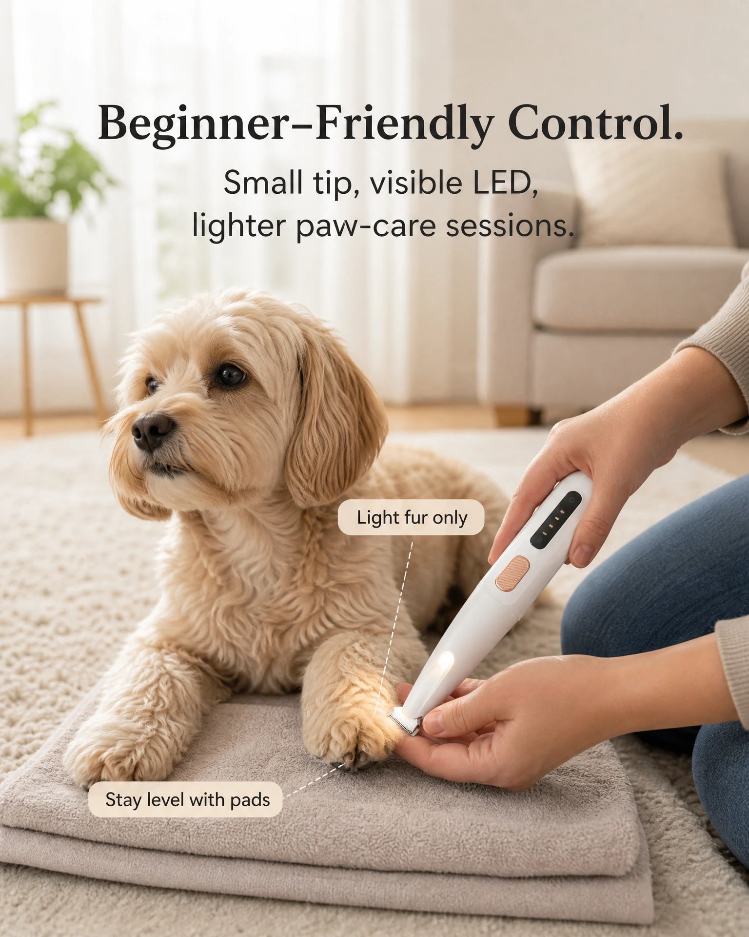 HydroGuard LED Waterproof Paw Groomer, Default white HydroGuard, Social Proof / Review Mining