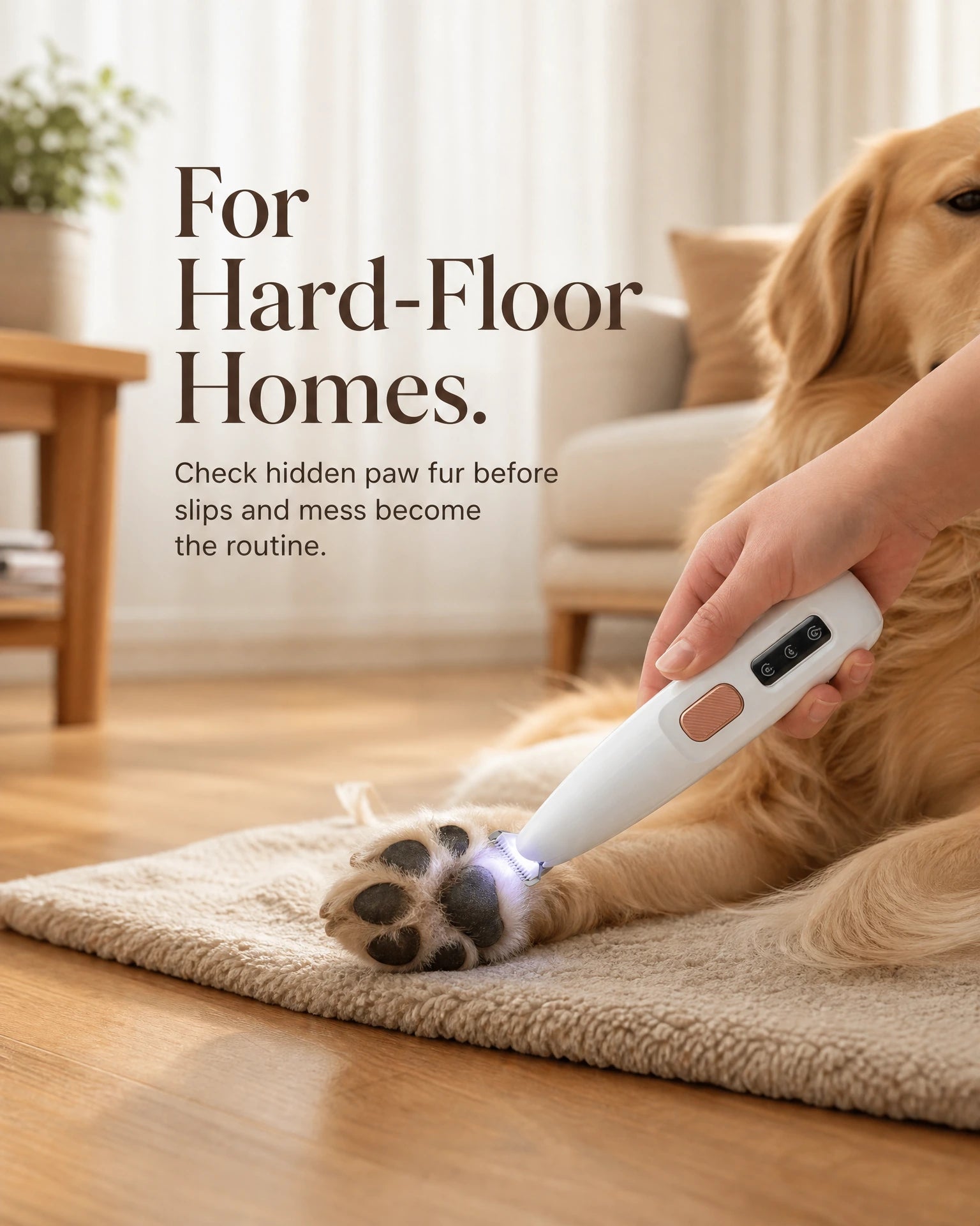 HydroGuard LED Waterproof Paw Groomer, Default white HydroGuard, Creative Custom Type