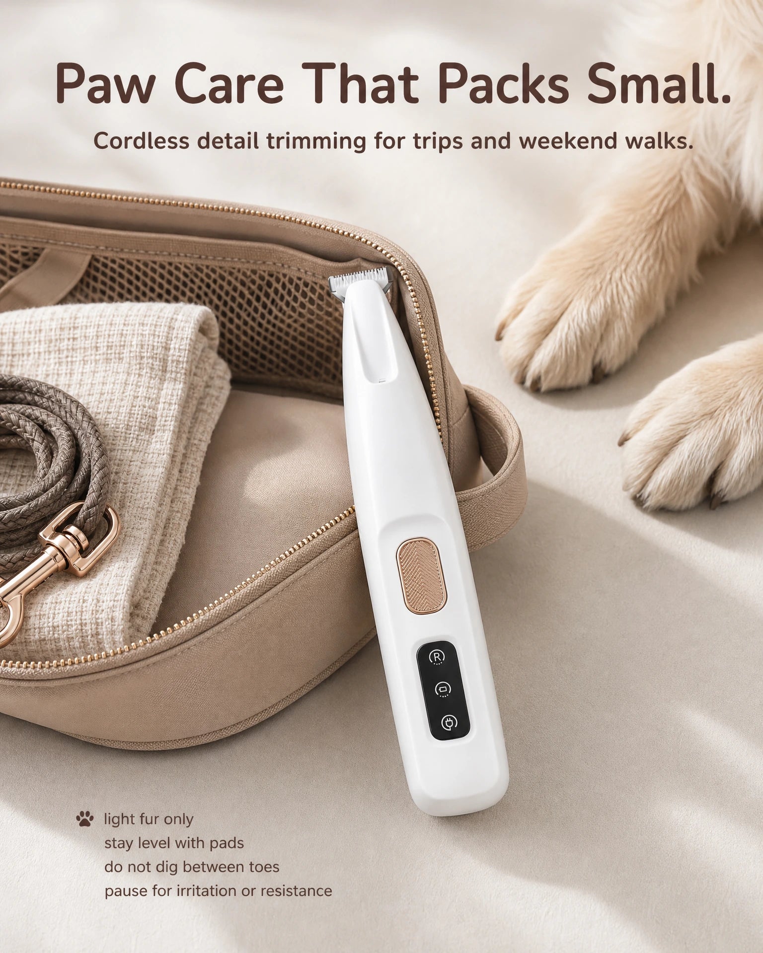 HydroGuard LED Waterproof Paw Groomer, Default white HydroGuard, Creative Custom Type