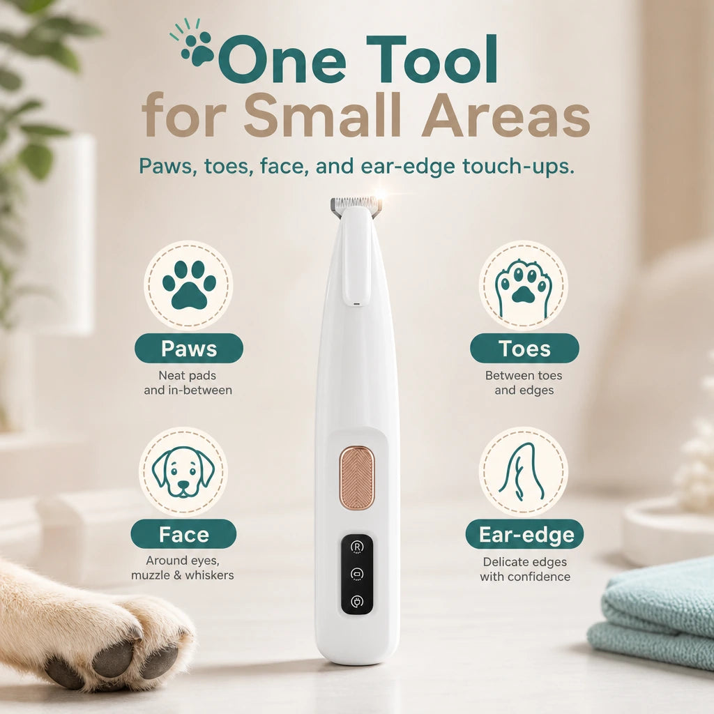 HydroGuard LED Waterproof Paw Groomer, Blanc Par Défaut HydroGuard, Valeur