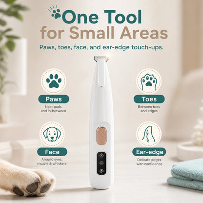 HydroGuard LED Waterproof Paw Groomer, Blanc Par Défaut HydroGuard, Valeur